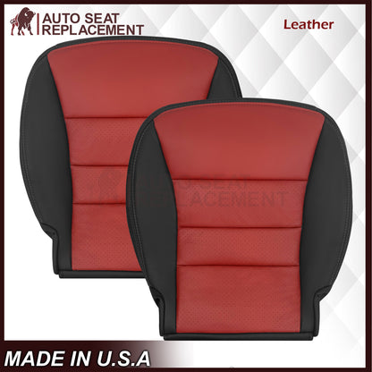 2005 - 2007 Corvette C6 Replacement Seat Cover: C6 2-tone black and Cobalt Red Perforated