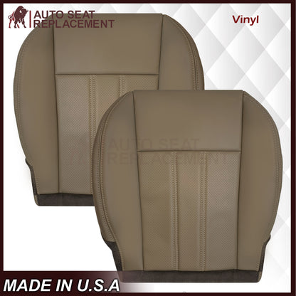 2008 -2020 For Dodge Grand Caravan Front Replacement Seat Cover: Tan Perforated