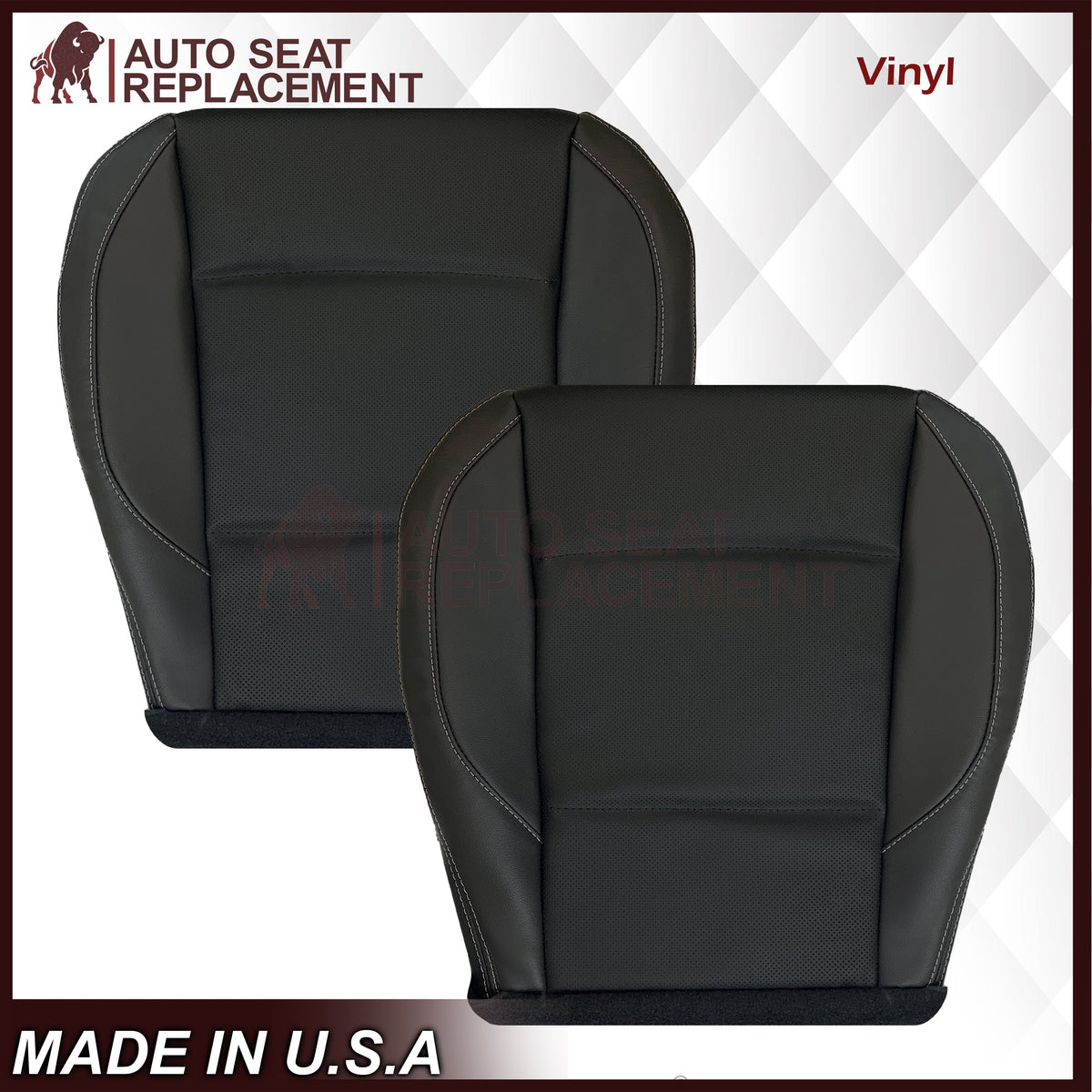 2015 - 2019 Subaru Outback LIMITED Front Bottom Replacement Seat Covers In Black