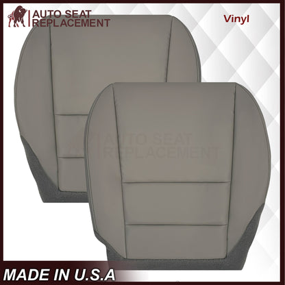 2007 - 2013 Acura MDX Driver Or Passenger Replacement Seat Covers: Non-Perforated Gray