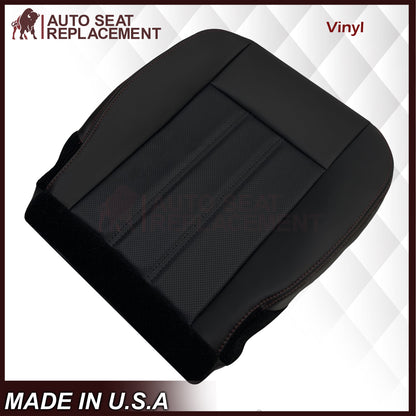 2008 -2020 For Dodge Grand Caravan Front Replacement Seat Cover W/ Red Stitching