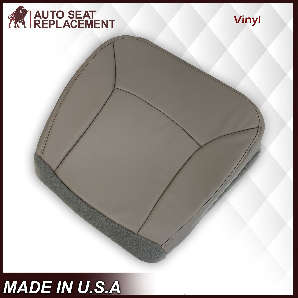 2000-2002 Ford E-Series Econoline Van E150 E250 E350 E450 Replacement Vinyl Seat Cover In SOLID Gray