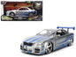 Brian's Nissan Skyline GT-R (R34) RHD (Right Hand Drive) Brush Finish  "2 Fast 2 Furious" (2003) Movie 25 Years of Fast & Furious Anniversary 1/24 by Jada