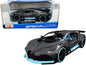 Bugatti Divo Satin Charcoal Gray with Carbon and Blue Accents "Special Edition" 1/24 Diecast Model Car by Maisto  free shipping USA