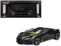 Bugatti W16 Mistral Black with Yellow Interior 1/18 Model Car by Top Speed  free shipping USA