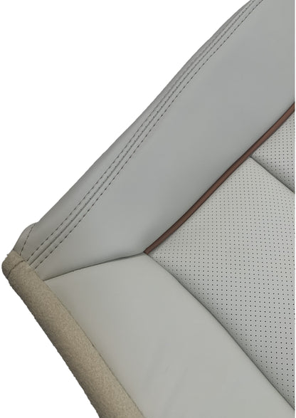2014-2020 Chevrolet Impala LT Driver or Passenger Bottom Replacement Synthetic Leather Seat Cover: Perforated, Gallery White