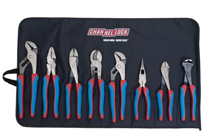 CHANNELLOCK Code Blue 8-Piece Tool Roll Pliers Sets - CBR8