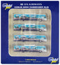 Cobus 3000 Passenger Bus White and Blue with Graphics "US Airways Shuttle Bus - Greener Transit" 4 Piece Set 1/400 Diecast Models by GeminiJets  free shipping USA