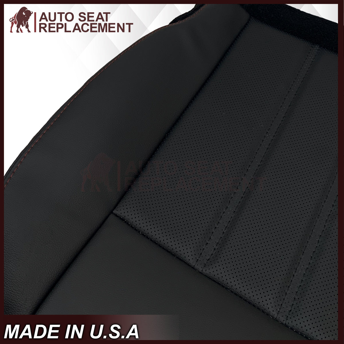 2008 - 2020 For Dodge Grand Caravan Replacement Bottom Seat Cover W/ Red Stitching: Choose your pattern