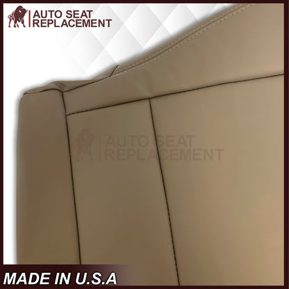2001 - 2007 Toyota Sequoia Driver OR Passenger Side Top and Bottom Replacement Seat Covers In Tan: Choose your material