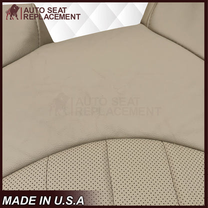 2009-2012 Chevrolet Traverse LT/LTZ Driver or Passenger Replacement Seat Cover: Perforated, Tan