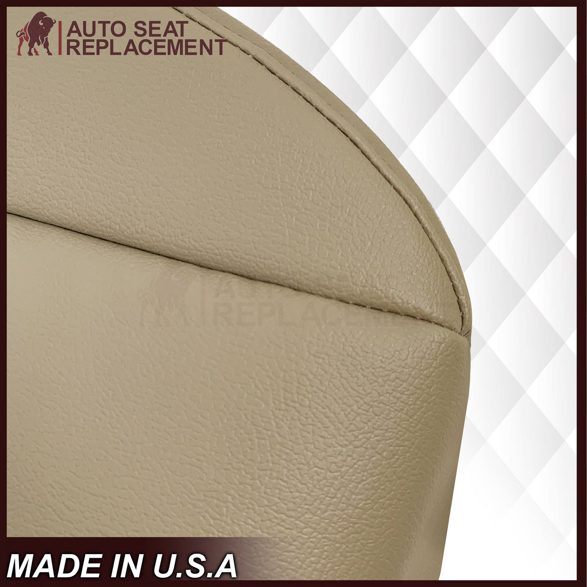 2007 - 2013 Acura MDX Driver Or Passenger Replacement Seat Covers: Non-Perforated Tan