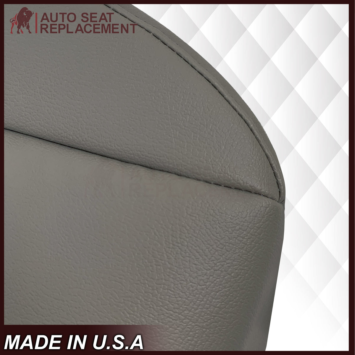 2007 - 2013 Acura MDX Driver Or Passenger Replacement Seat Covers: Non-Perforated Gray