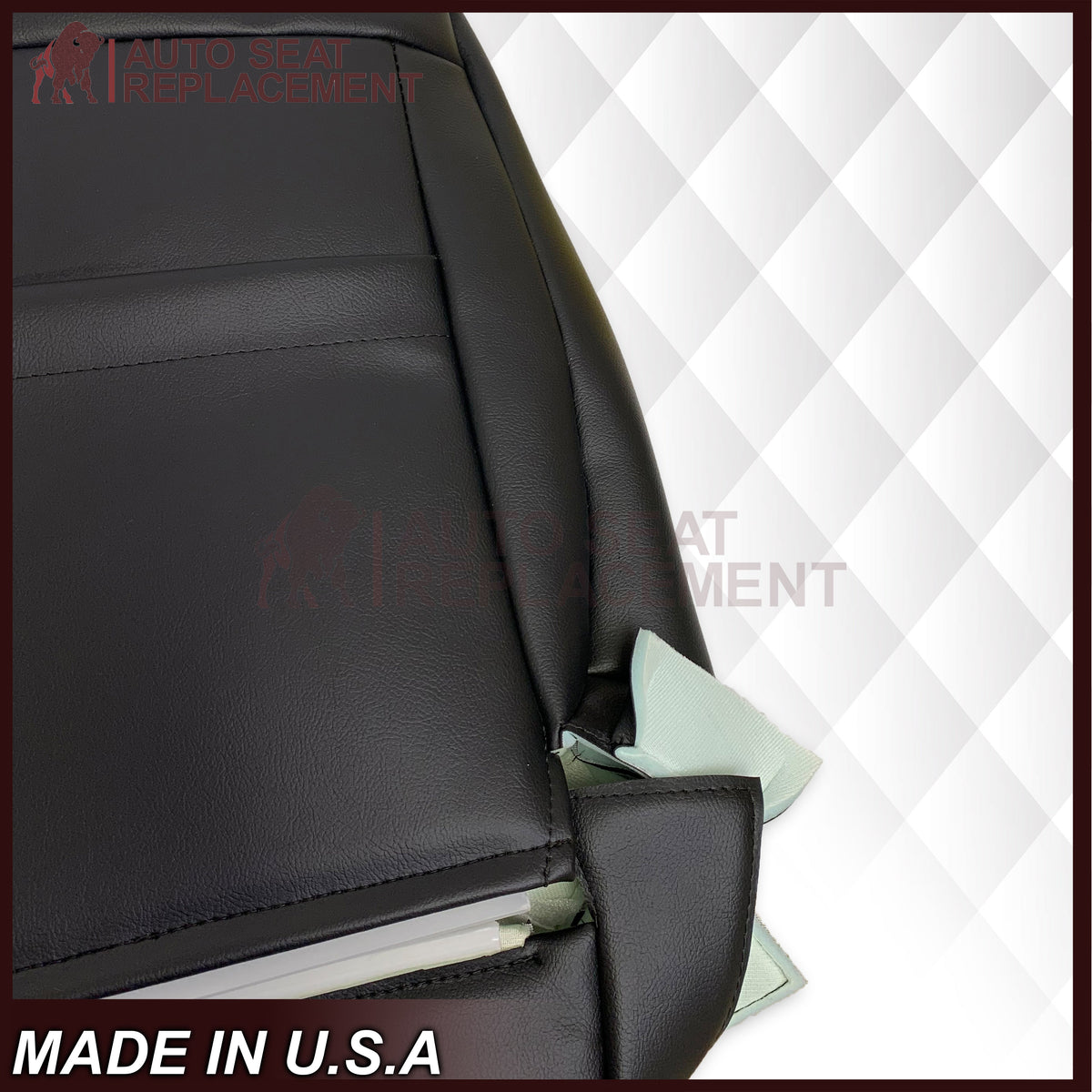 2005-2015 Nissan Titan Driver and Passenger Side Top and Bottom Seat Covers in Black : Choose from the variants