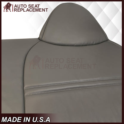 1999-2002 Ford F250 F350 F450 Super Duty XL Work Truck Synthetic Leather Front Bench Top & Bottom in Gray & Tan