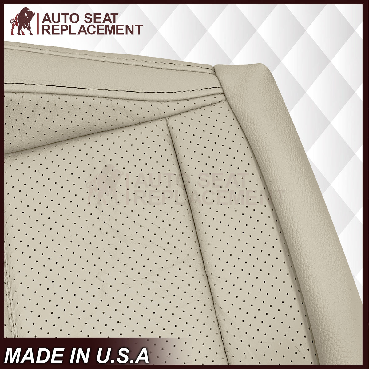 2020 - 2025 Mercedes Benz GLE350 GLE450 Bottom Perforated Replacement Seat Cover In Light Tan (Beige)