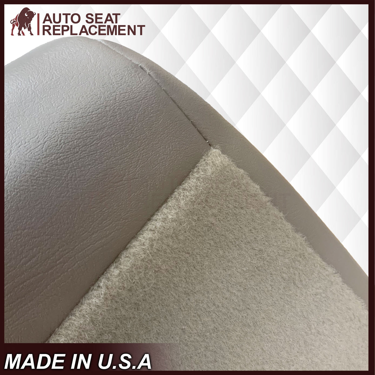 1987-1993 Dodge Pickup Bench Replacement Leather Or Synthetic Leather Seat Covers In Gray