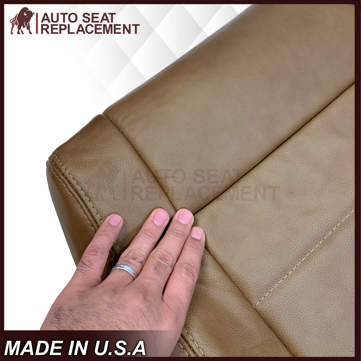 2007-2012 Jeep Wrangler-Replacement Driver OR Passenger Side Seat Cover In Dark Saddle