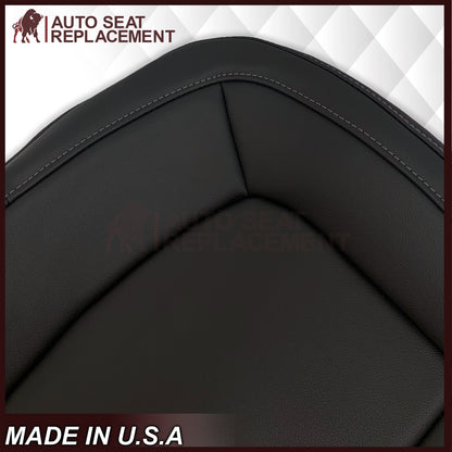 2015 - 2022 GMC Canyon & Canyon Denali (PERFORATED) Replacement Bottom Seat Covers in Jet Black OR Gray / Dune Tan: Choose your side