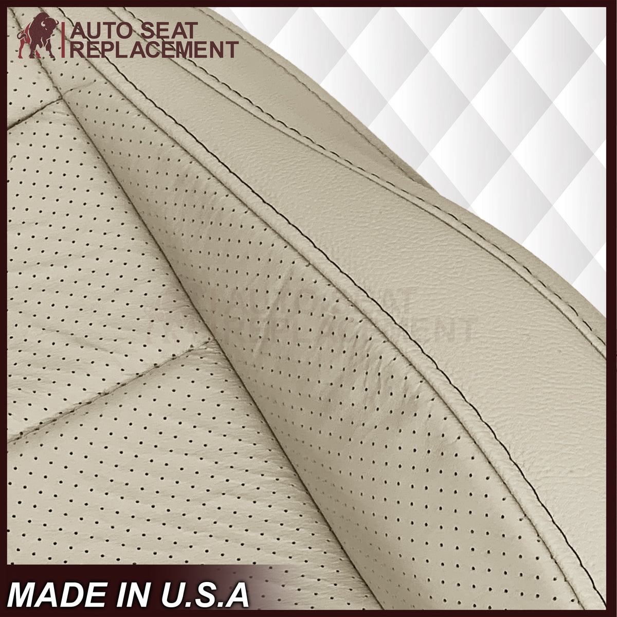 2020 - 2025 Mercedes Benz GLE350 GLE450 Bottom Perforated Replacement Seat Cover In Light Tan (Beige)