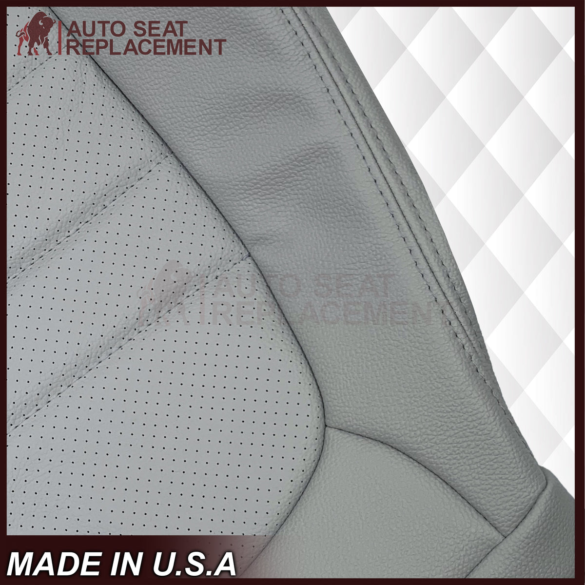 2015 - 2021 Mercedes Benz C250 C300 C350 Coupe Bottom Synthetic Leather Replacement Seat Cover In Gray