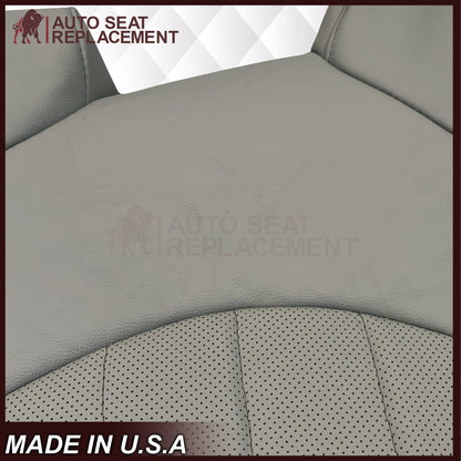 2007-2012 GMC Acadia Denali/SLT Replacement Leather/Syn. Leather Seat Cover: Gray, Perforated