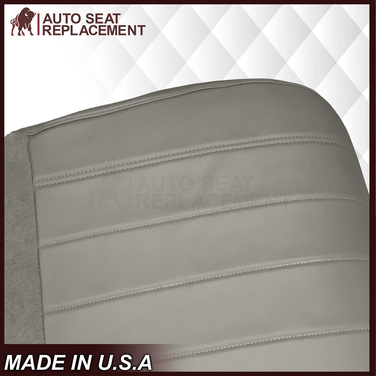 1987-1993 Dodge Pickup Bench Replacement Leather Or Synthetic Leather Seat Covers In Gray