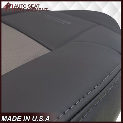 2001 Ford F250 Platinum Edition New Vinyl Replacement Seat Cover in 2-Tone Gray
