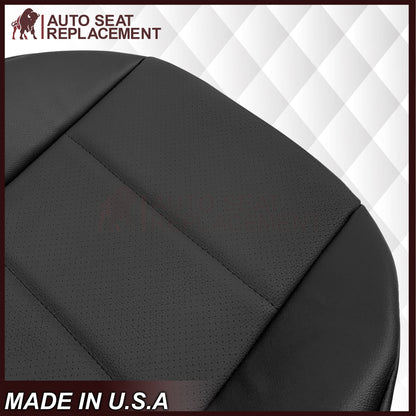 2008-2015 Mercedes Benz GLK250, GLK-350 Driver OR Passenger Bottom Replacement Leather Seat Cover: Perforated Black