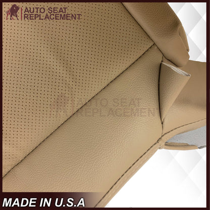 2004 - 2014 Toyota Highlander Driver OR Passenger Side Bottom Genuine Leather/Synthetic Leather Seat Covers In Tan