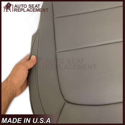 2015 - 2022 GMC Canyon & Canyon Denali (PERFORATED) Replacement Bottom Seat Covers in Jet Black OR Gray / Dune Tan: Choose your side