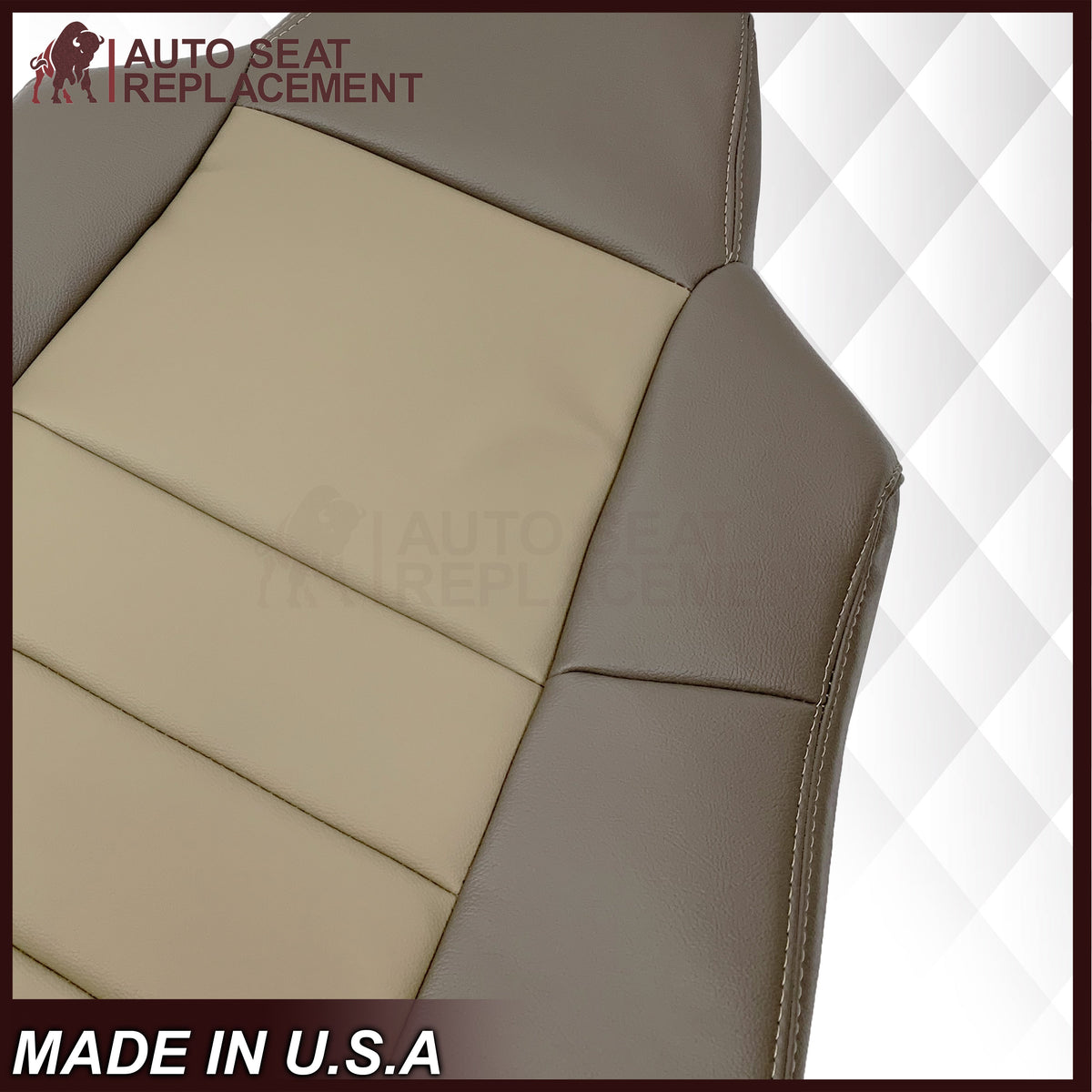 2002 - 2004 Ford Excursion Eddie Bauer Replacement Seat Covers 2 Tone Gray-Tan: Choose From Variations