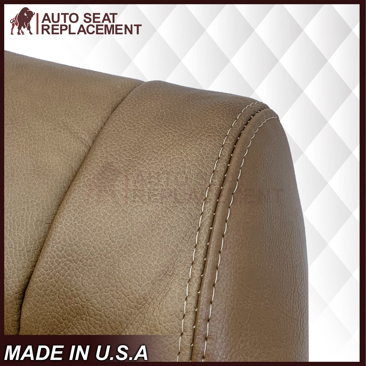 2007-2012 Jeep Wrangler-Replacement Driver OR Passenger Side Seat Cover In Dark Saddle