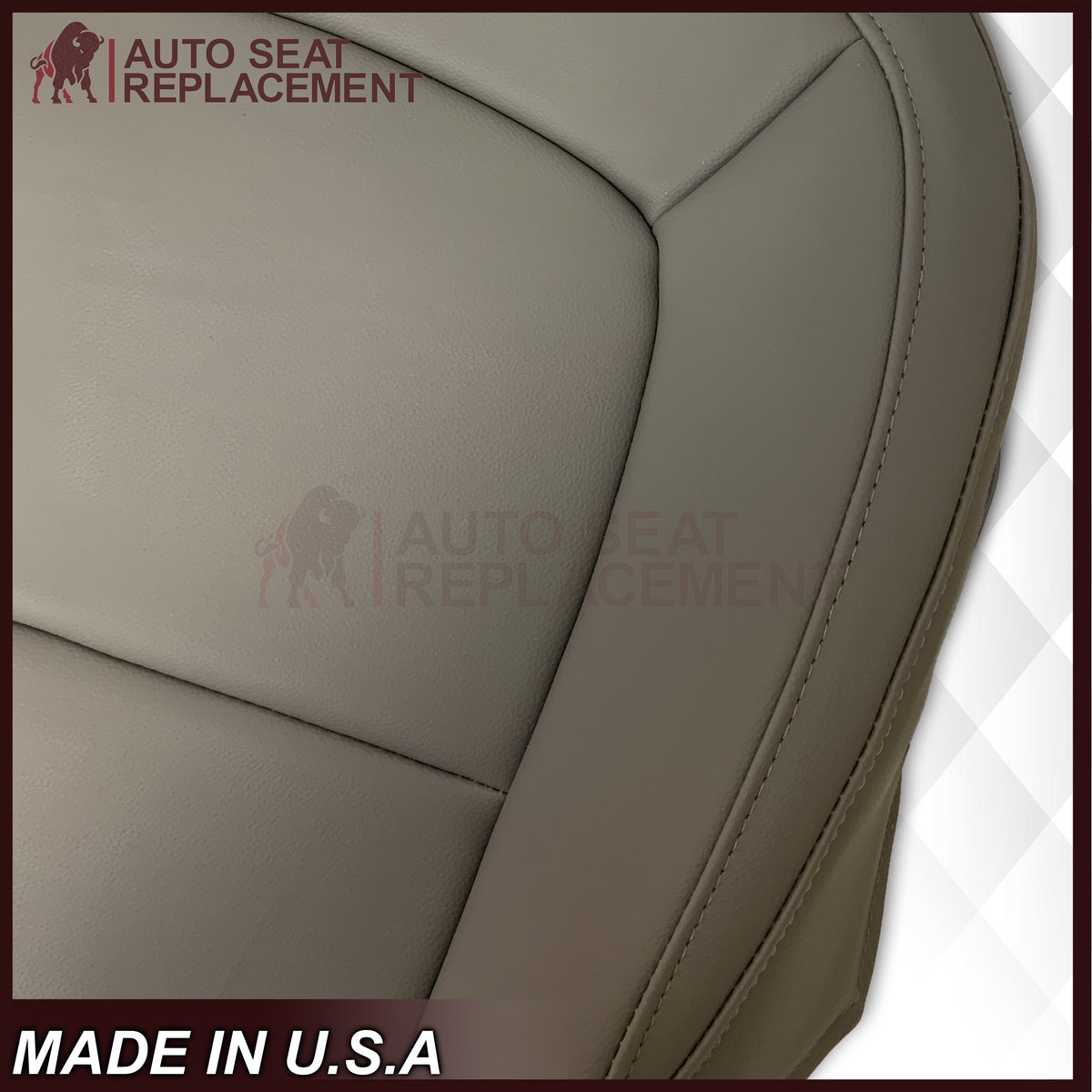 2015 - 2022 GMC Canyon & Canyon Denali (PERFORATED) Replacement Bottom Seat Covers in Jet Black OR Gray / Dune Tan: Choose your side