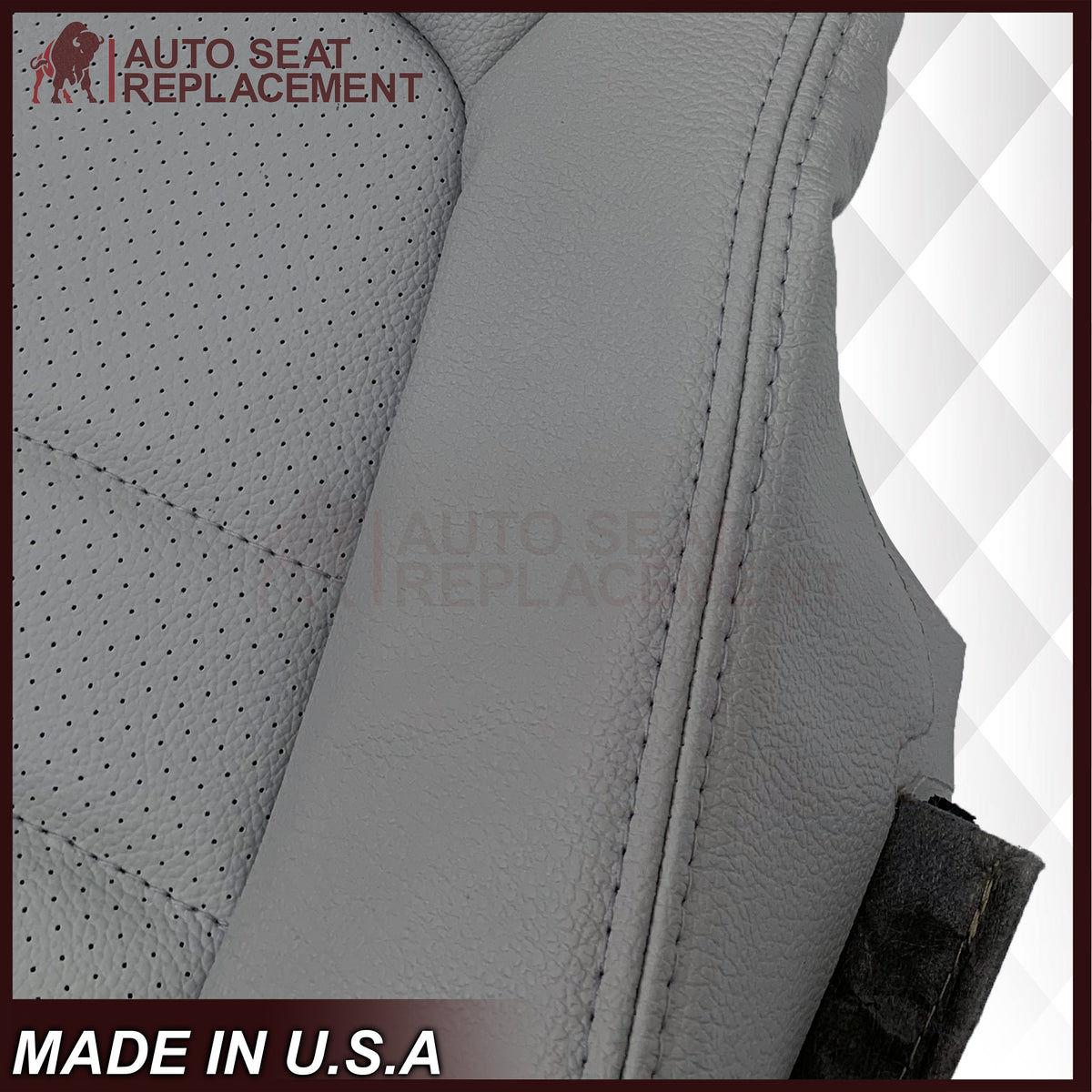 2015 - 2021 Mercedes Benz C250 C300 C350 Coupe Bottom Synthetic Leather Replacement Seat Cover In Gray