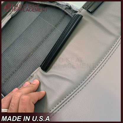 2007-2012 GMC Acadia Denali/SLT Replacement Leather/Syn. Leather Seat Cover: Gray, Perforated