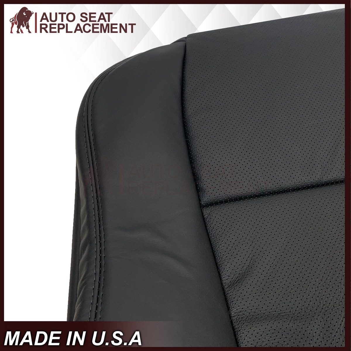 2005 - 2008 Acura TL Driver Or Passenger Seat Covers In Black: Choose Leather OR Synthetic Leather