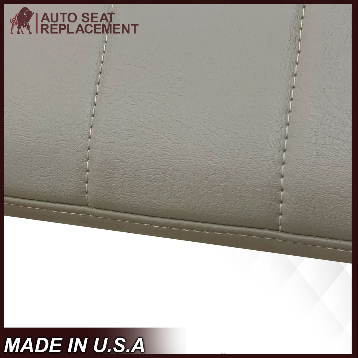 1987-1993 Dodge Pickup Bench Replacement Leather Or Synthetic Leather Seat Covers In Gray