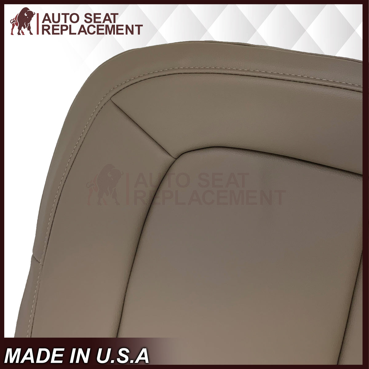2015 - 2022 GMC Canyon & Canyon Denali (PERFORATED) Replacement Bottom Seat Covers in Jet Black OR Gray / Dune Tan: Choose your side