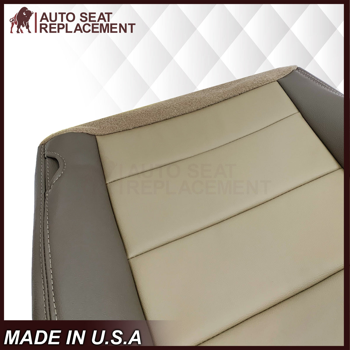 2002 - 2004 Ford Excursion Eddie Bauer Replacement Seat Covers 2 Tone Gray-Tan: Choose From Variations