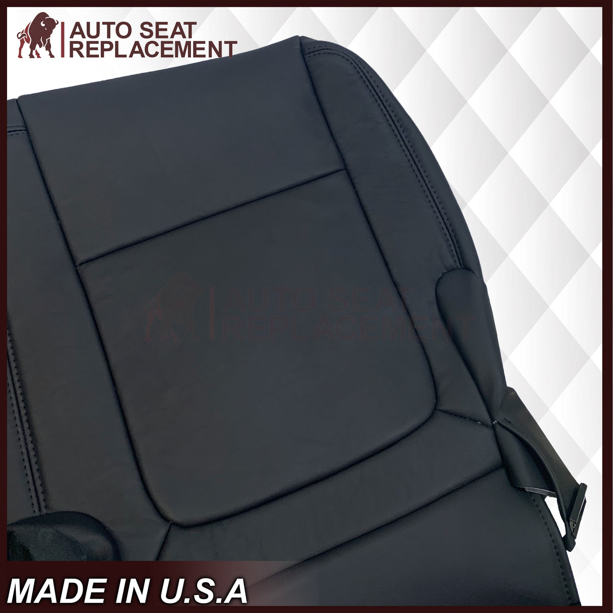 2010 - 2014 Ford F150 Raptor Second Row 60 Piece Bottom Perforated Seat Cover in Black Choose: Leather or Vinyl