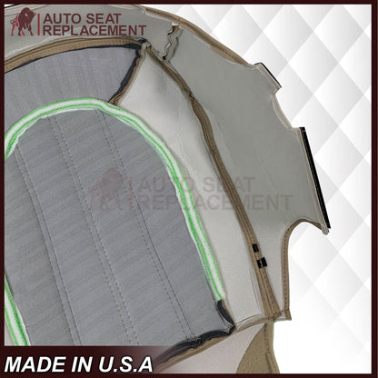 2006 - 2011 Buick Lucerne Driver or Passenger Bottom Perforated Seat Cover In Light Cashmere Tan: Choose Leather or Vinyl