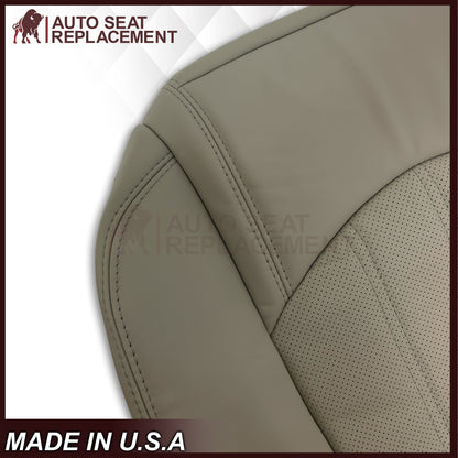 2008-2012 Buick Enclave Driver or Passenger Bottom Perforated Seat Cover in Gray: Choose Leather or Vinyl