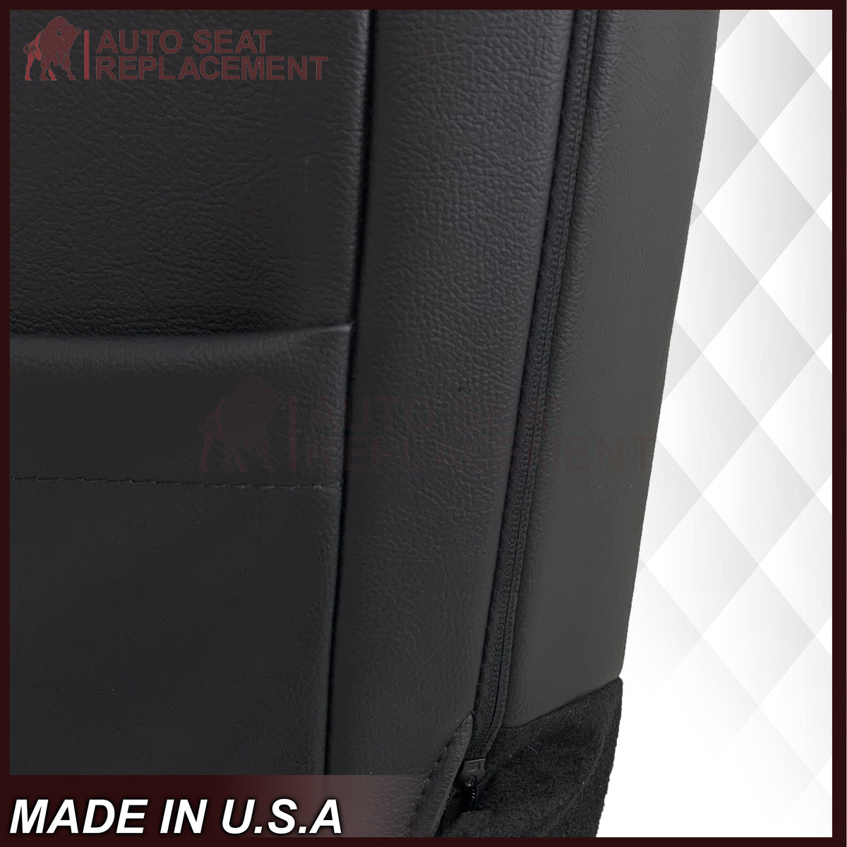 2015-2017 Ford F150 Lariat Charcoal Black Replacement Seat Covers in Leather or Synthetic Leather