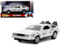 DMC DeLorean Time Machine Brushed Metal (Frost Version) "Back to the Future" (1985) Movie "Hollywood Rides" Series 1/32 Diecast Model Car by Jada  free shipping USA