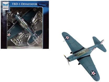 Douglas TBD-1 Devastator Bomber Aircraft "Lt. Cdr. James Brett VT-2 USS Lexington" (1942) United States Navy "SkyMax Models" Series 1/72 Diecast Model by Hobby Master  free shipping USA
