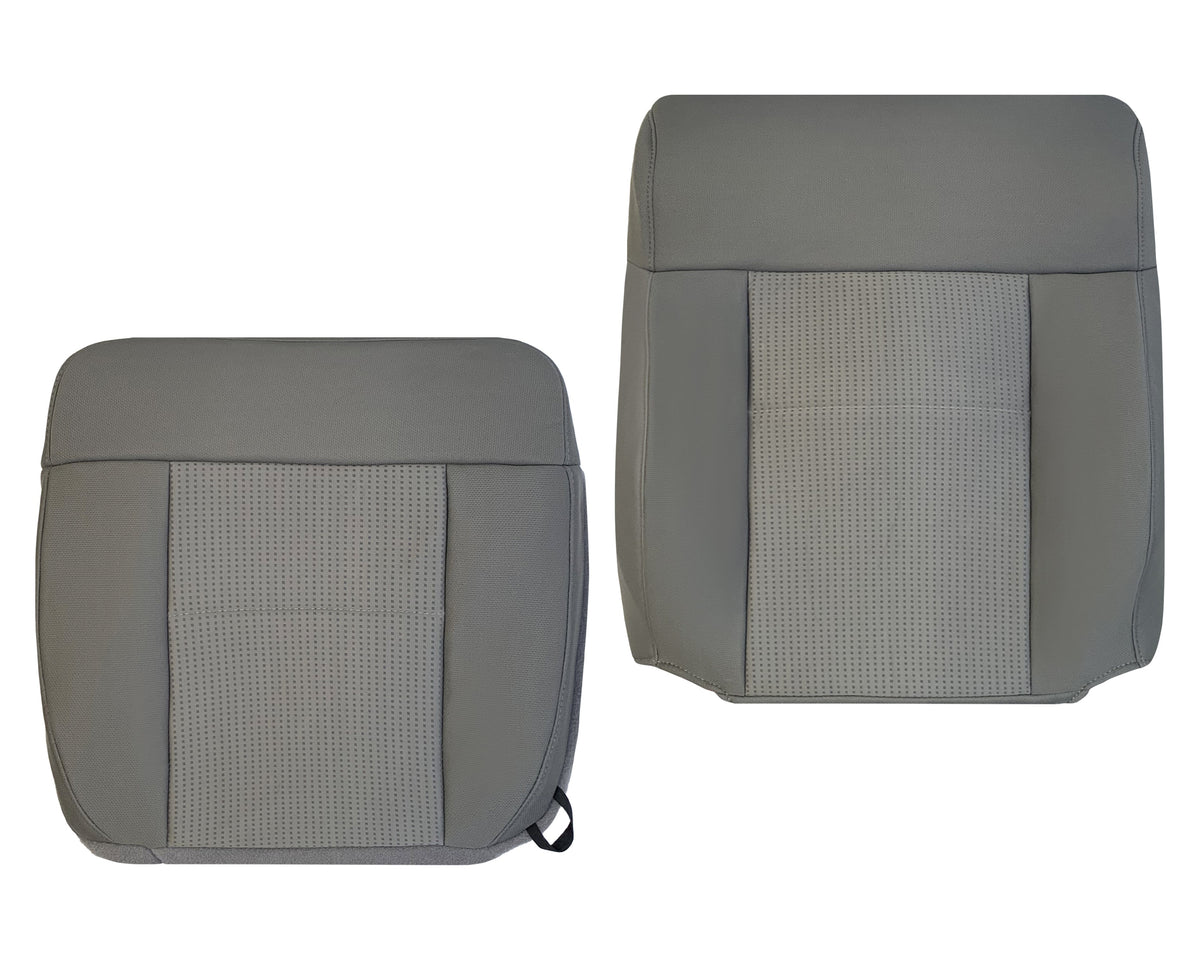 2007 2008 Ford F-150 XLT Replacement Driver OR Passenger Seat Cover in Gray Fabric