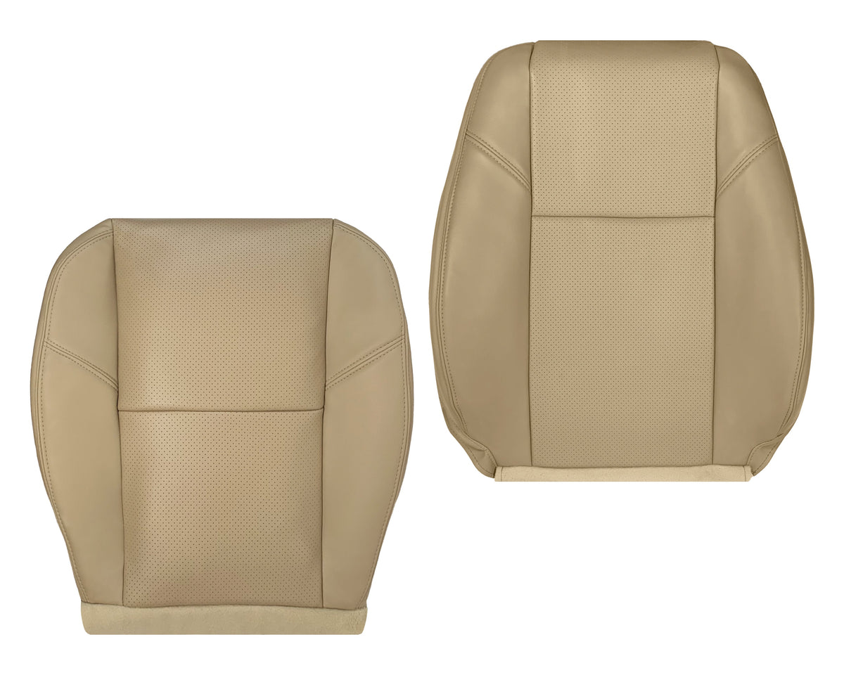 2007-2014 Chevy Silverado Suburban Tahoe Perforated Seat Cover in Light Cashmere Tan: Choose From Variation
