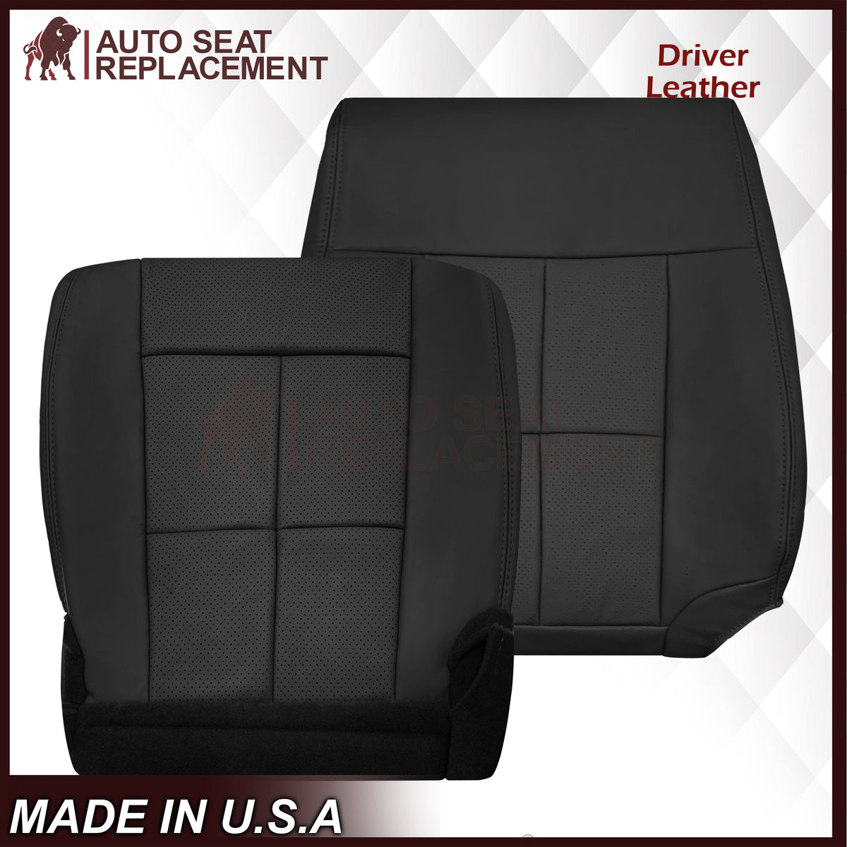2007 - 2014 Lincoln Navigator Replacement Seat Covers in Black Leather or Synthetic Leather