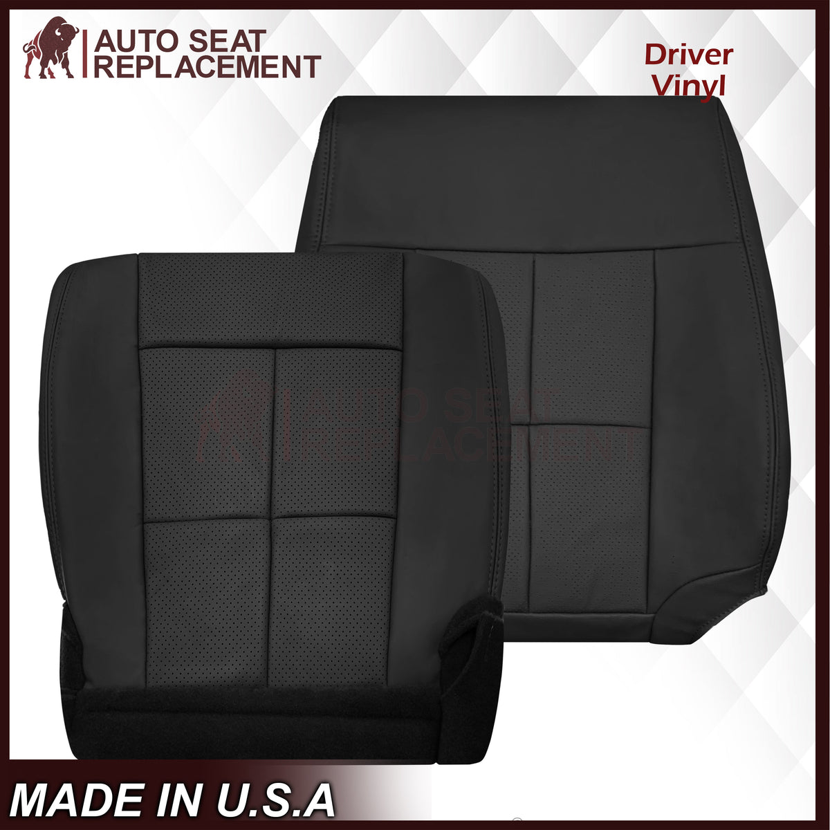 2007 - 2014 Lincoln Navigator Replacement Seat Covers in Black Leather or Synthetic Leather